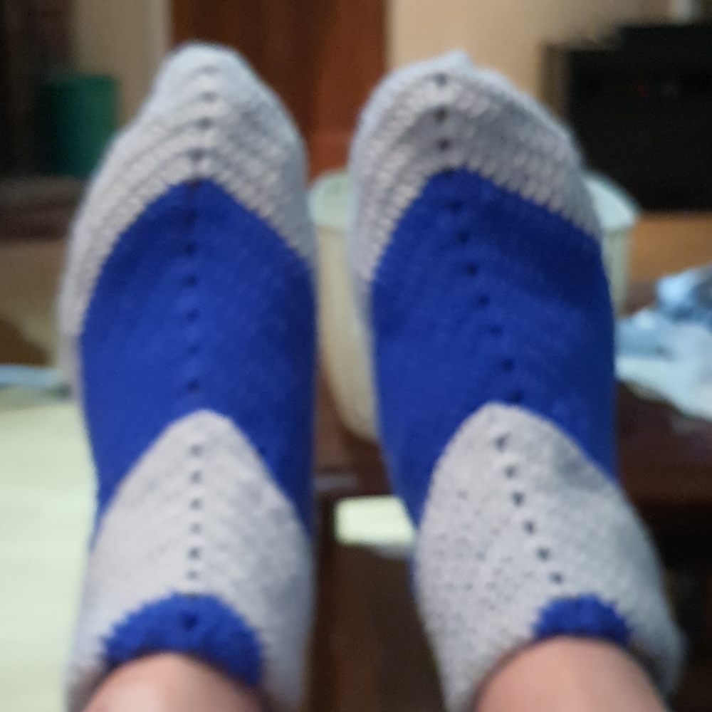 Handmade crochet slipper sock boots